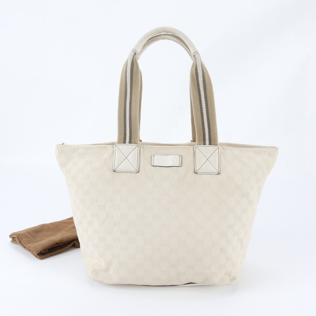 Gucci GG Canvas 131231 Leather Tote Bag Handbag Shoulder Brand Women's: --- Catalog ---Category: SizeSize (HxWxD): 27cm x 43cm x 21cm / 10.62'' x 16.92'' x 8.26''Category: DesignType: Handbag, Tote bagColor: Beige, WhiteGender: WomenMaterial: GG canvas Category: GeneralMP