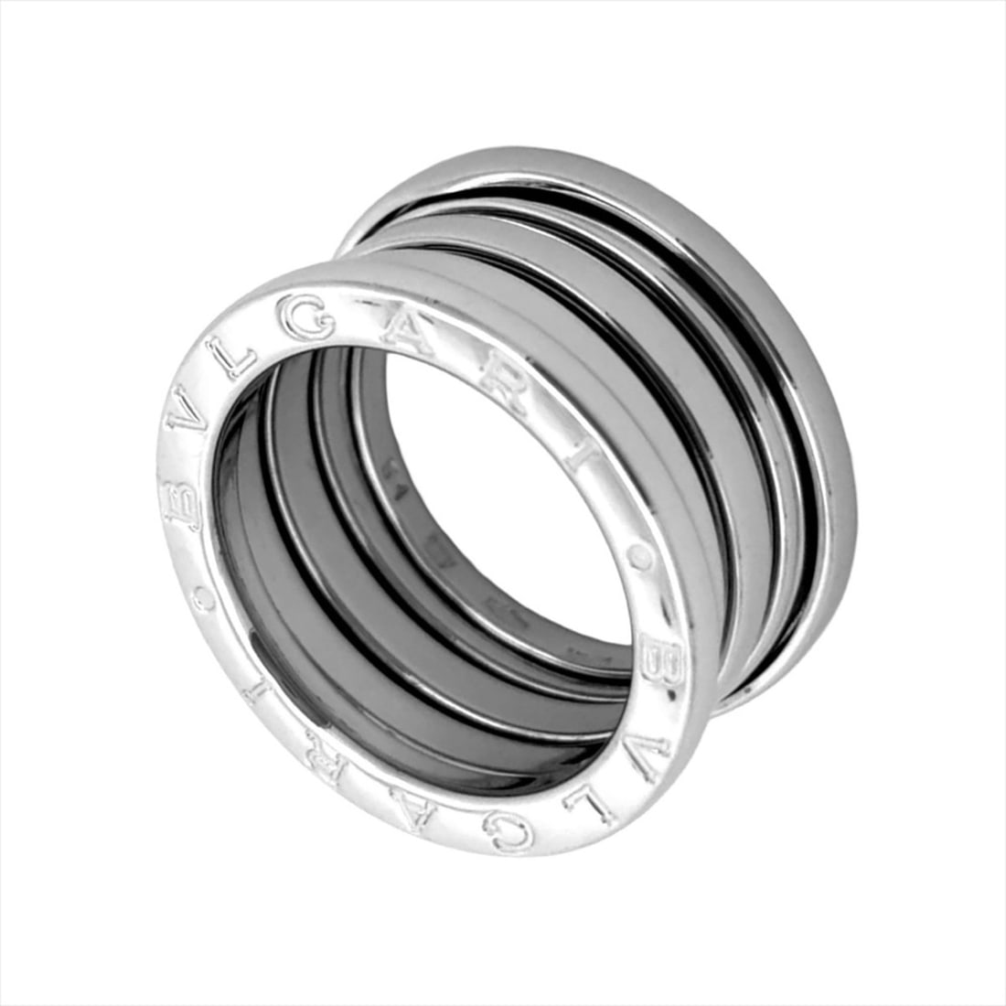 Bvlgari Bulgari B.zero1 4-band ring, size #51, 18KWG, 9.8g, white gold, women's.: --- Catalog ---Category: SizeWidth: 10.5mm / 0.41''Weight: 9.8g / 0.34oz.JP Size: 1US Size: 6Brand Size: 51Category: DesignType: Band ringGender: WomenMaterial: White gold (18K)Category: GeneralLine: 