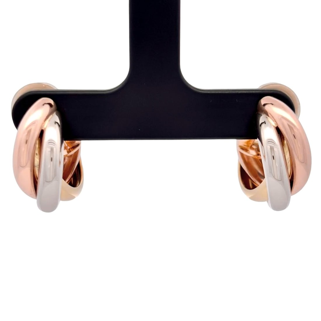 Cartier Trinity Earrings, 18K Yellow Gold (9.5g), Pink (18K White Gold), 3 Colors (Yellow, Pink,: --- Catalog ---Category: SizeSize (HxWxD): 19.50mm x 7.70mm x 19.50mm / 0.77'' x 0.30'' x 0.77''Category: DesignType: Clip earringsGender: WomenMaterial: Pink gold (18K), White gold (18K), Yellow gold