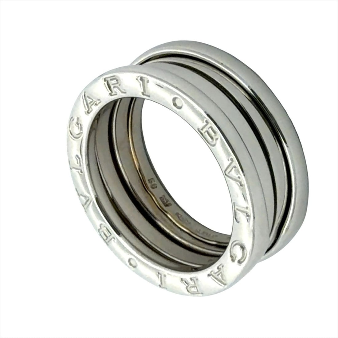 Bvlgari Bulgari B-zero1 3-band ring, size #50, 18KWG, 8.1g, white gold. (1 of 14)