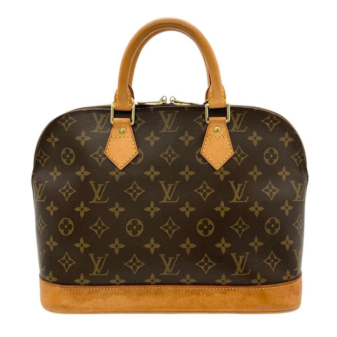Louis Vuitton Alma handbag, Monogram canvas, M51130, brown, gold hardware, FL0064, women's. (1 of 9)