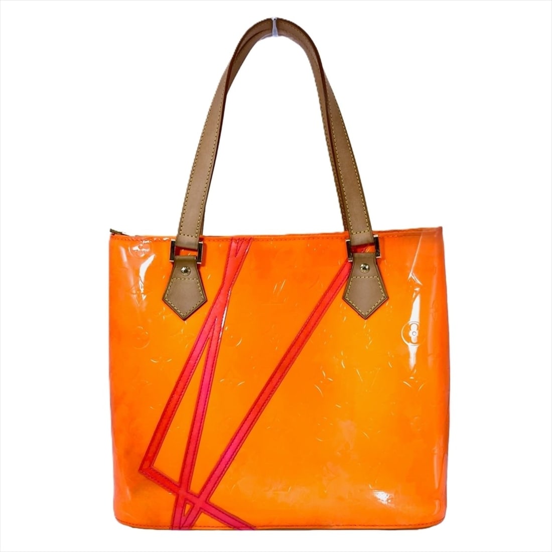 Louis Vuitton Houston Tote Bag, Monogram Vernis, M91935 Orange CA1002, 2002 Christmas Limited (1 of 13)