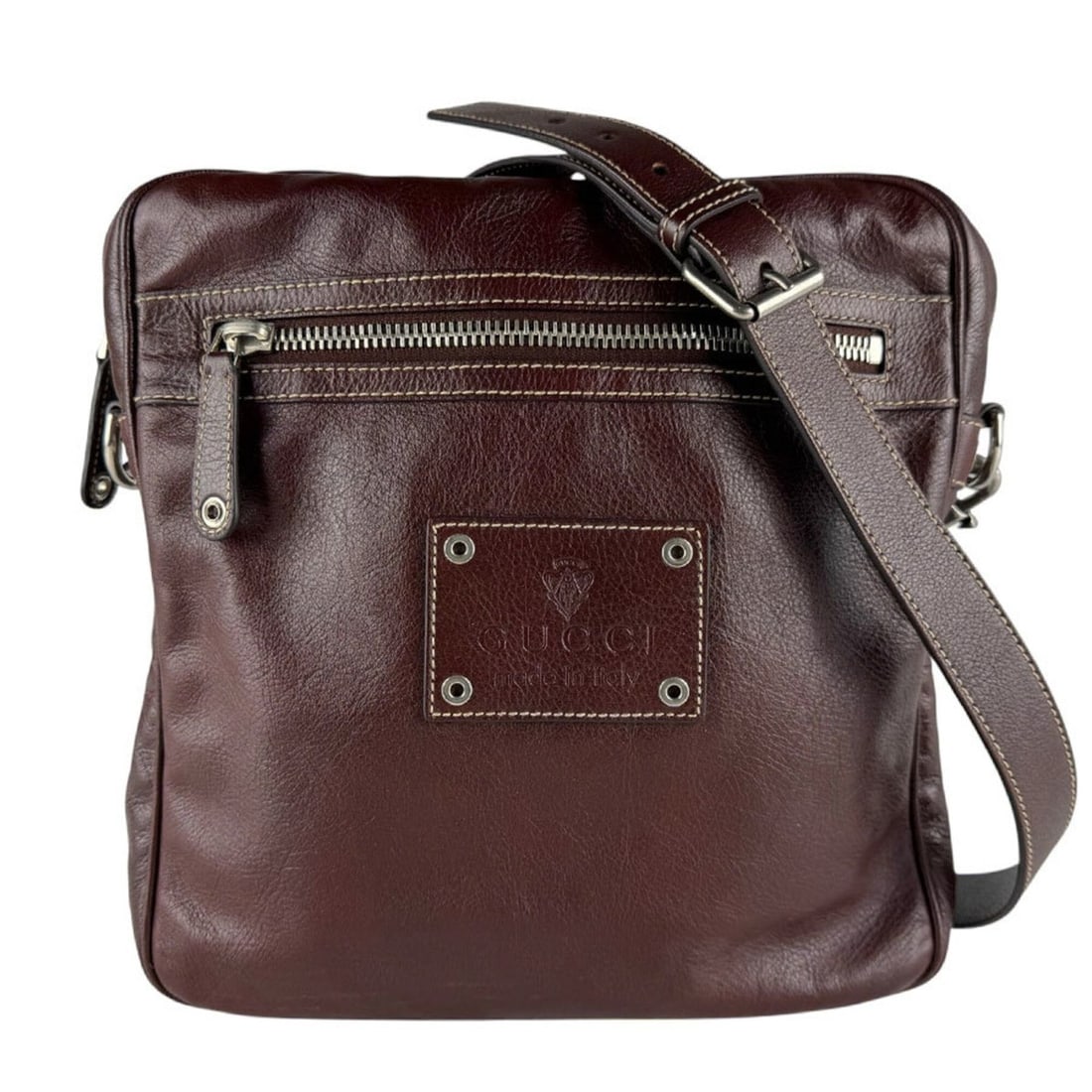 Gucci GUCCI Shoulder Bag Leather Brown Men's 201451 z9963 (1 of 13)