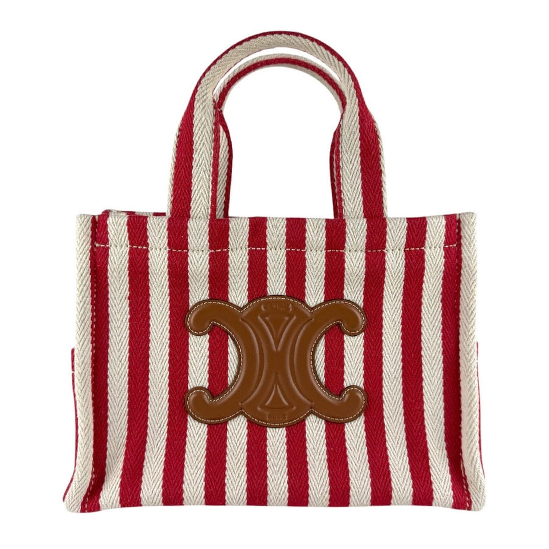 Celine CELINE Handbag Shoulder Bag Small Cabas Thais Canvas Leather Red White Brown Women's z9960: --- Catalog ---Category: SizeSize (HxWxD): 18cm x 26cm x 13cm / 7.08'' x 10.23'' x 5.11''Category: DesignType: Handbag, Shoulder bagColor: Brown, Red color, WhiteGender: WomenMaterial: Canvas , Leathe