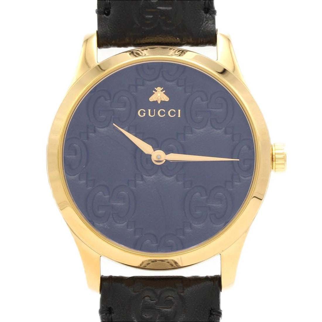 Gucci G-Timeless GP 126.4 YA1264034 Quartz Watch: --- Catalog ---Category: SizeCase Diameter: 38mm / 1.5''Category: DesignType: WristwatchGender: MenColor (Dial): BlackMaterial (Case): Gold platedCategory: GeneralMPN: 126.4/YA1264034Brand: