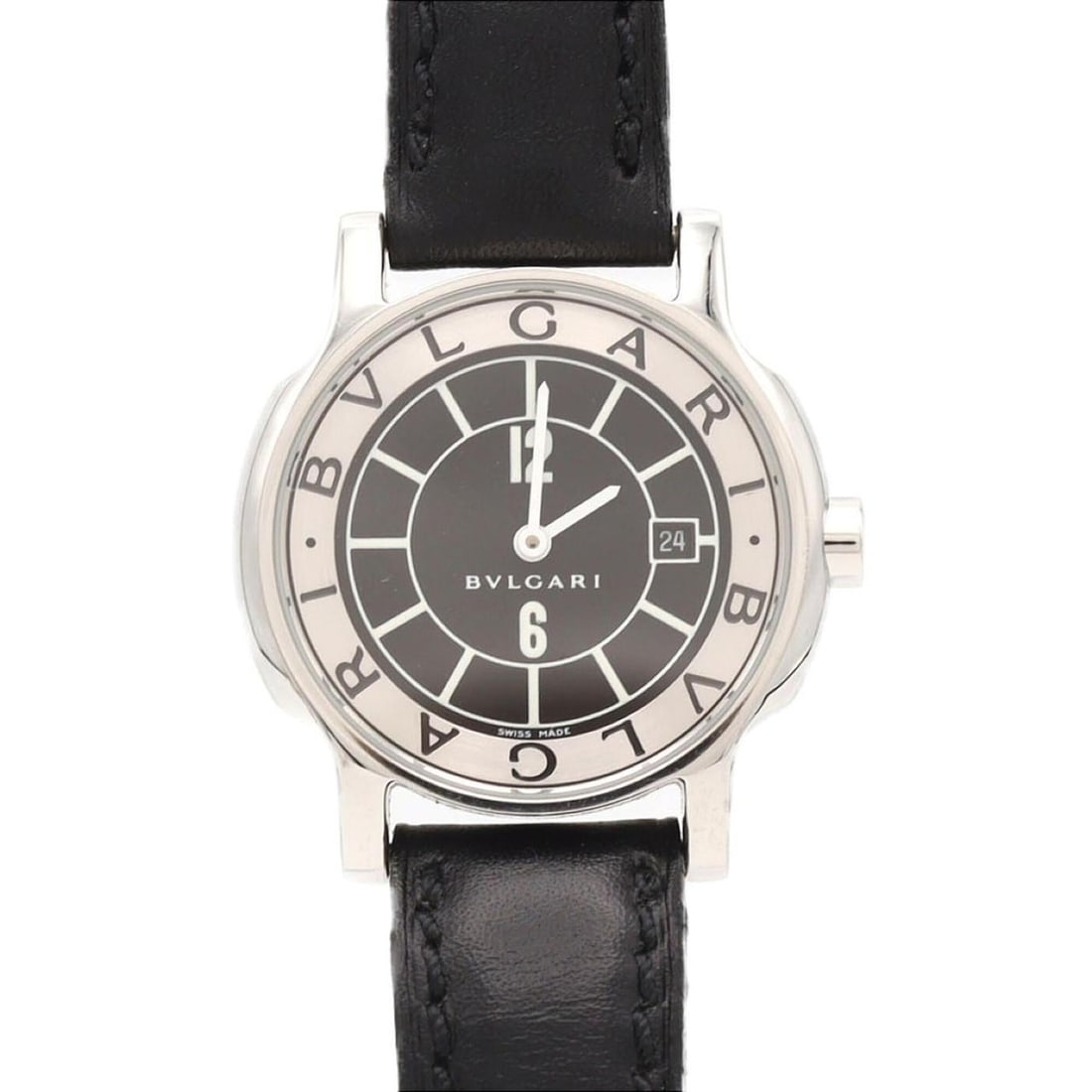 Bulgari Solotempo ST29S Stainless Steel Quartz Watch: --- Catalog ---Category: SizeCase Diameter: 29mm / 1.14''Category: DesignType: WristwatchGender: WomenColor (Dial): BlackMaterial (Case): Stainless steelCategory: GeneralMPN: ST29SBrand: