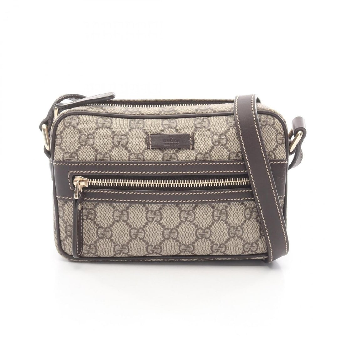 Gucci GG Supreme Shoulder Bag/Handbag, Coated Canvas and Leather, Women's, Beige/Brown, 201447 (1 of 7)