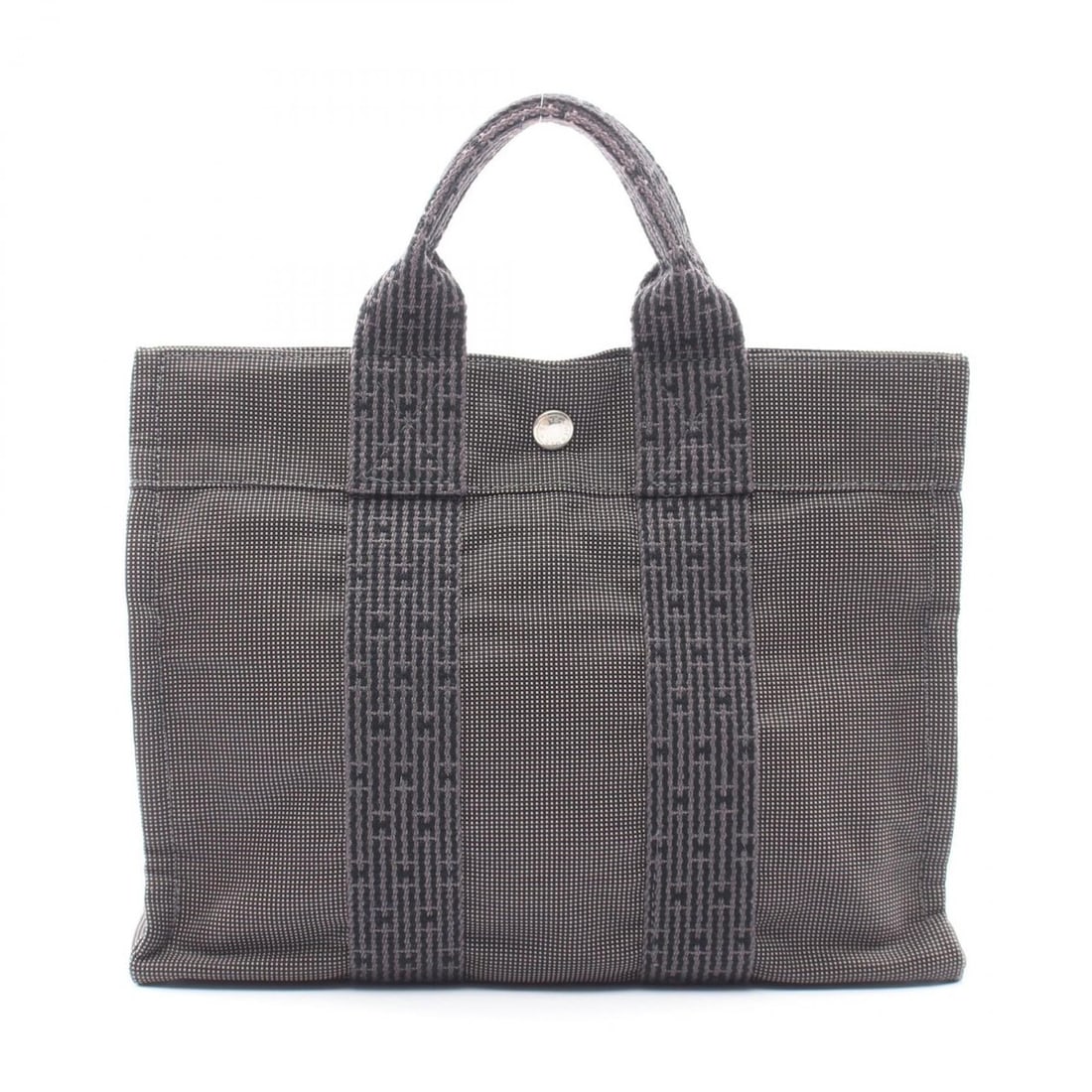 Hermes Herline PM Tote Bag Handbag Nylon Canvas Women's Gray (1 of 20)