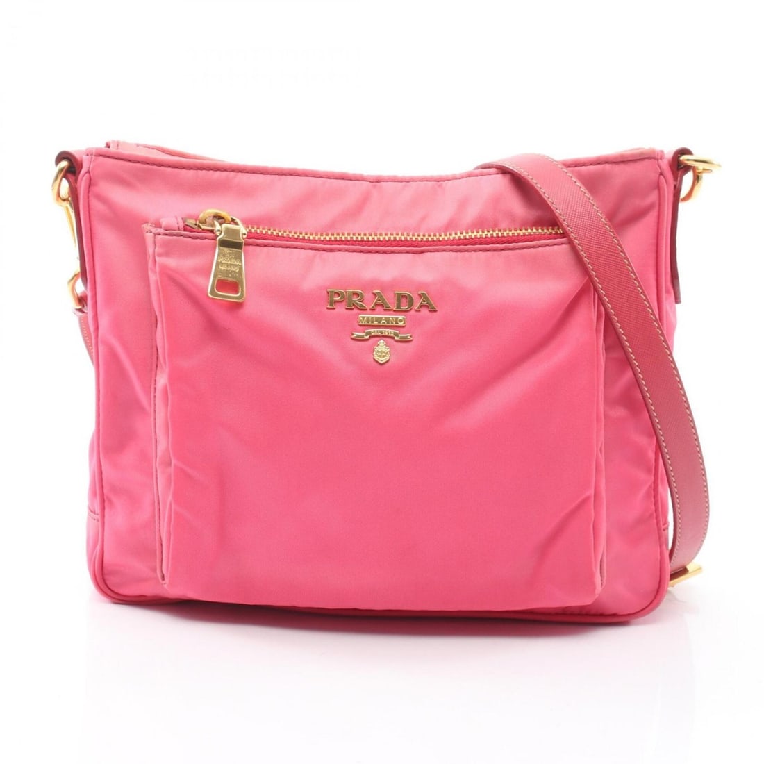 Prada PRADA Shoulder Bag Handbag Nylon Saffiano Leather Women's Pink (1 of 20)