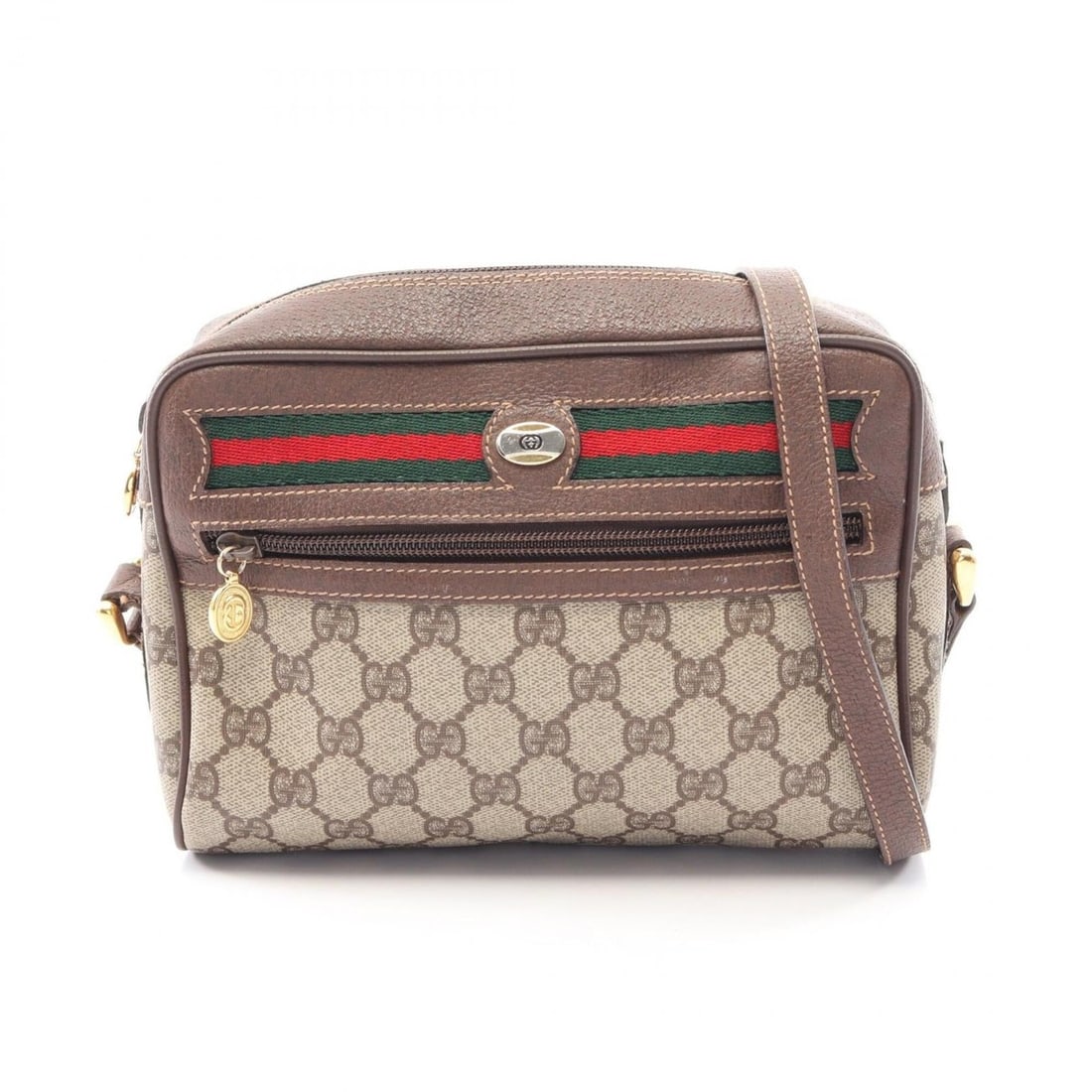 Gucci Old GG Plus Shoulder Bag/Handbag, Coated Canvas and Leather, Women's, Beige/Brown/Multicolor, (1 of 10)