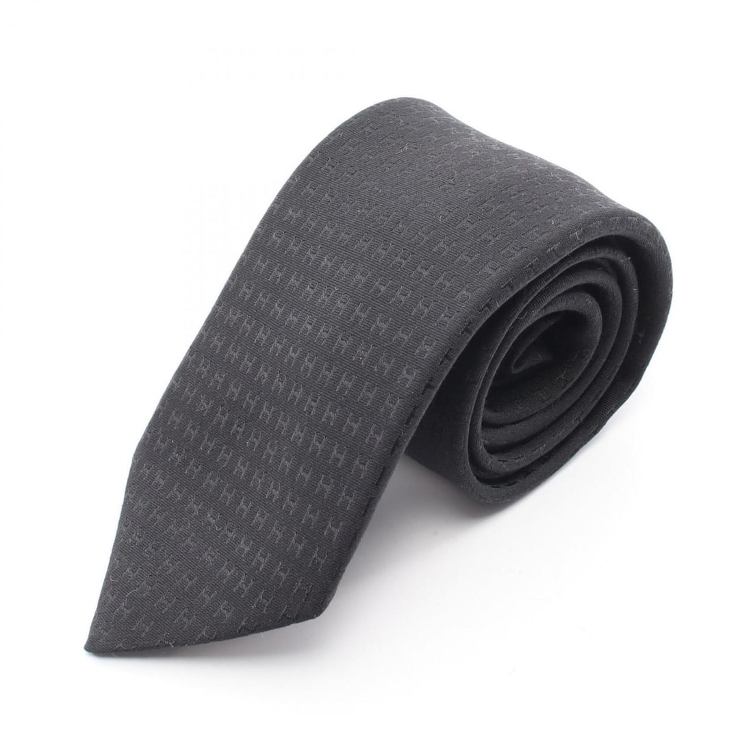 Hermes HERMES H-pattern tie, silk, men's, black: --- Catalog ---Category: SizeTotal Length: 146cm / 57.48''Category: DesignType: CravatColor: BlackGender: MenMaterial: Silk Category: GeneralBrand: Hermes--- Item List ---Section: ConditionRanking: Ra