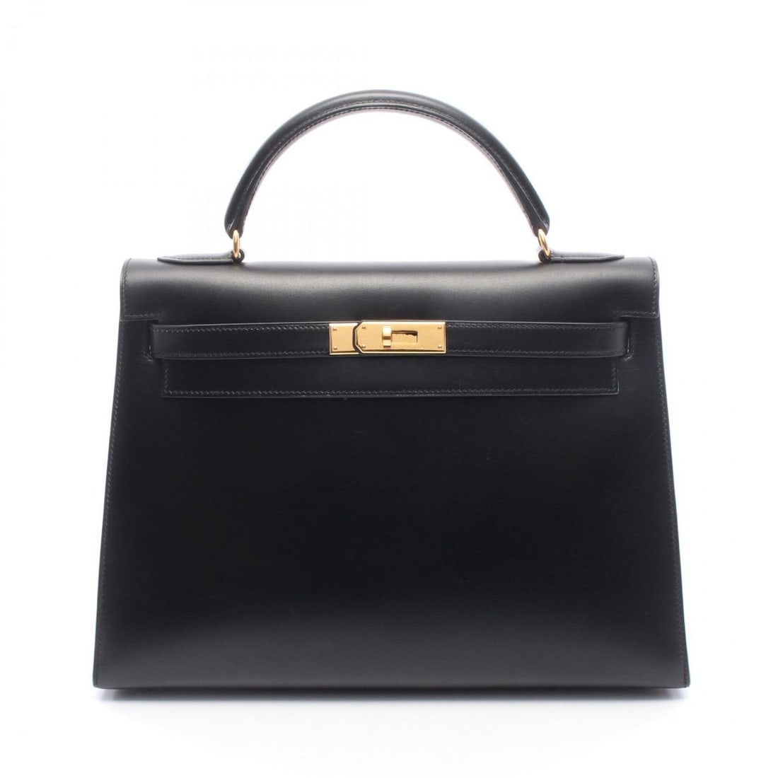 Hermes Kelly 32, 2-way handbag, calfskin (box calf leather), black. (1 of 11)