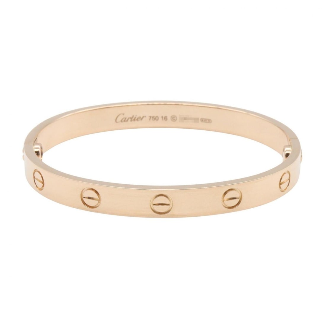 Cartier Love Bracelet, 18K Pink Gold (PG), Women's, Tone, B6035616: --- Catalog ---Category: SizeLength: 14.5cm / 5.7''Category: DesignType: Charm braceletColor: GoldGender: WomenMaterial: Pink gold (18K)Category: GeneralMPN: B6035616Brand: Cartier--- Item List ---Sec