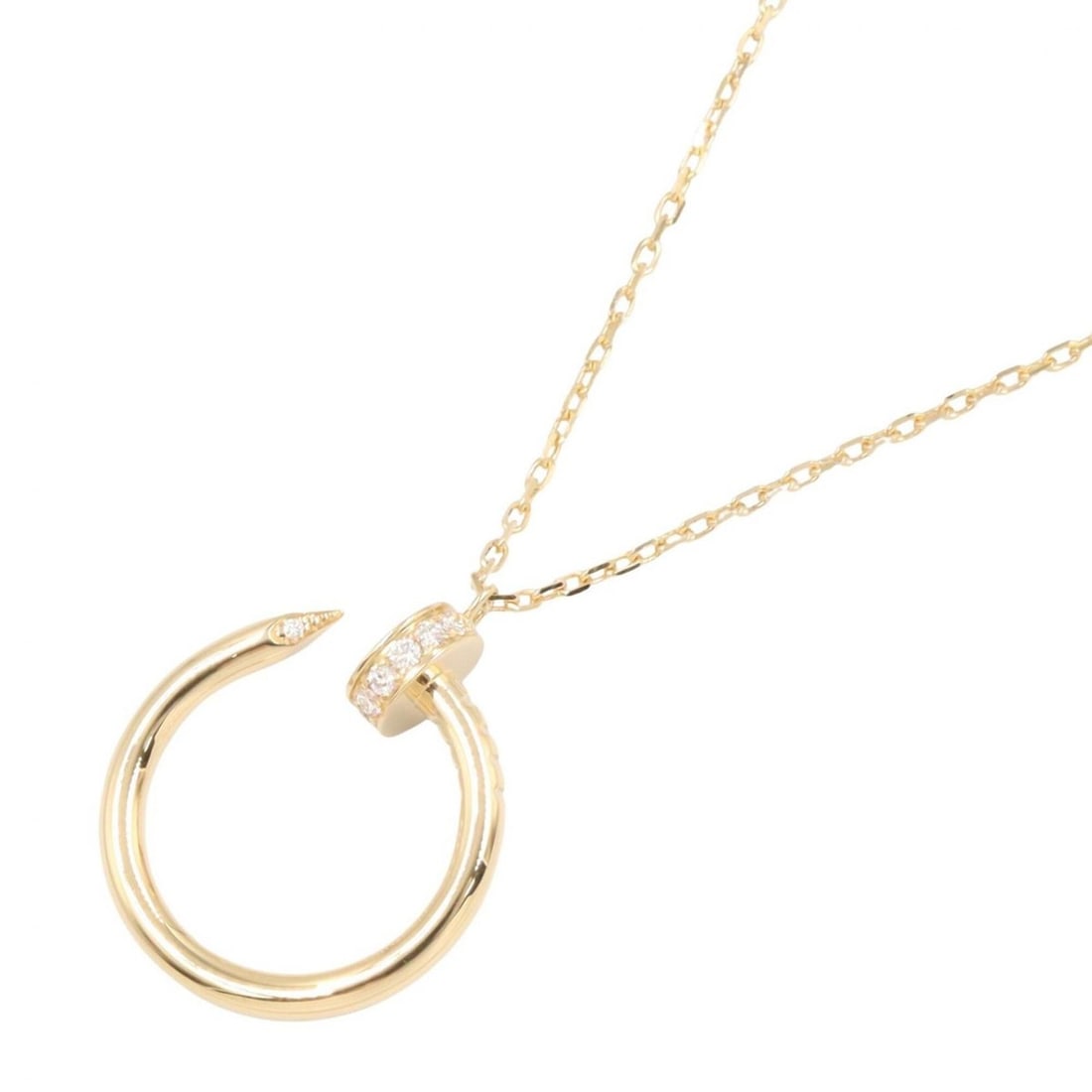 Cartier Juste un Clou Necklace, Diamond 18K (Yellow Gold), Women's, Gold Tone, Clear B7224512 (1 of 10)