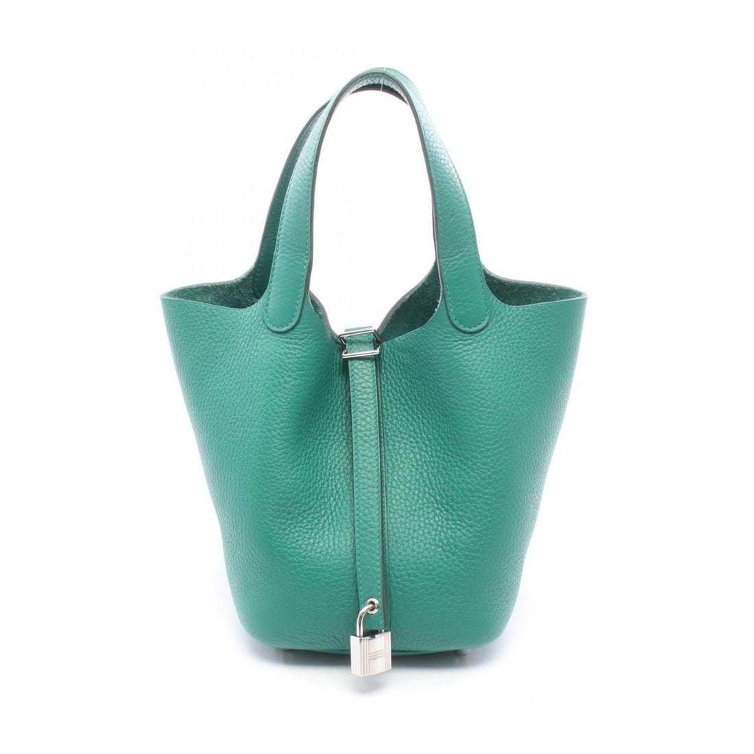 Hermes Picotin Lock PM Handbag, Leather, Taurillon Clemence Women's, Green (1 of 8)