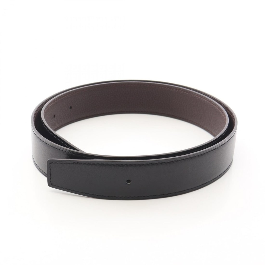 Hermes Constance Reversible Belt, Calfskin (Togo Box Calf), Women's, Black/Brown (1 of 10)
