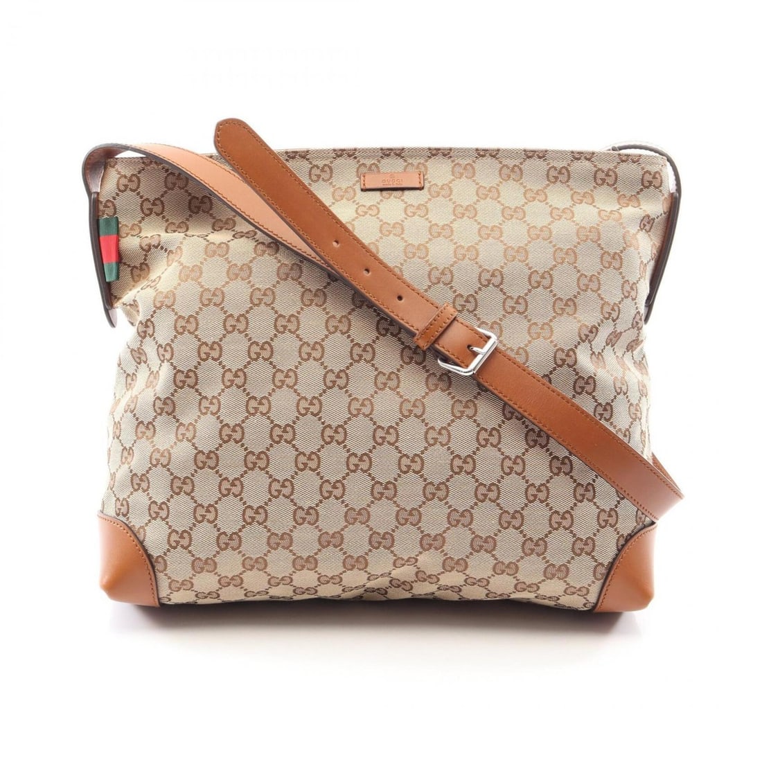 Gucci GUCCI G Canvas Sherry Line Shoulder Bag Handbag Leather Women's Beige/Brown 308930 (1 of 9)
