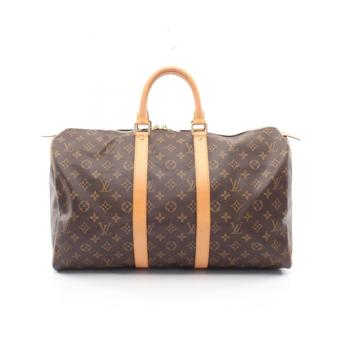 Louis Vuitton Keepall 45 Monogram Boston Bag Handbag, Coated Canvas Leather, Men's/Women's, Brown,: --- Catalog ---Category: SizeSize (HxWxD): 26cm x 46cm x 20cm / 10.23'' x 18.11'' x 7.87''Category: DesignType: Boston bag, HandbagColor: Brown, MonogramGender: Men,WomenMaterial: Monogram , Leather C