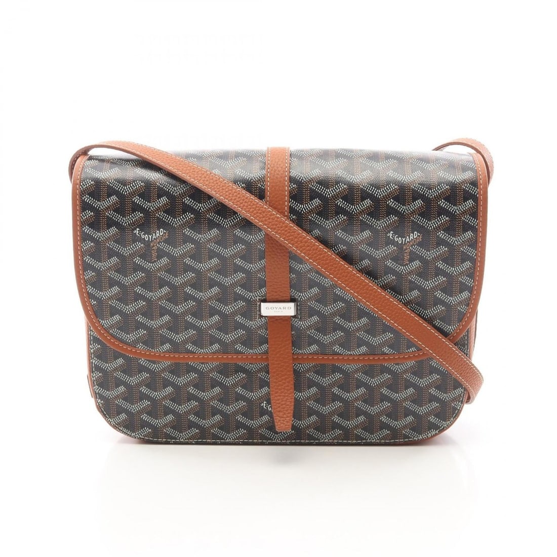 Goyard Belvedere MM Shoulder Bag/Handbag, Coated Canvas Leather, Women's, Black/Brown, (1 of 8)