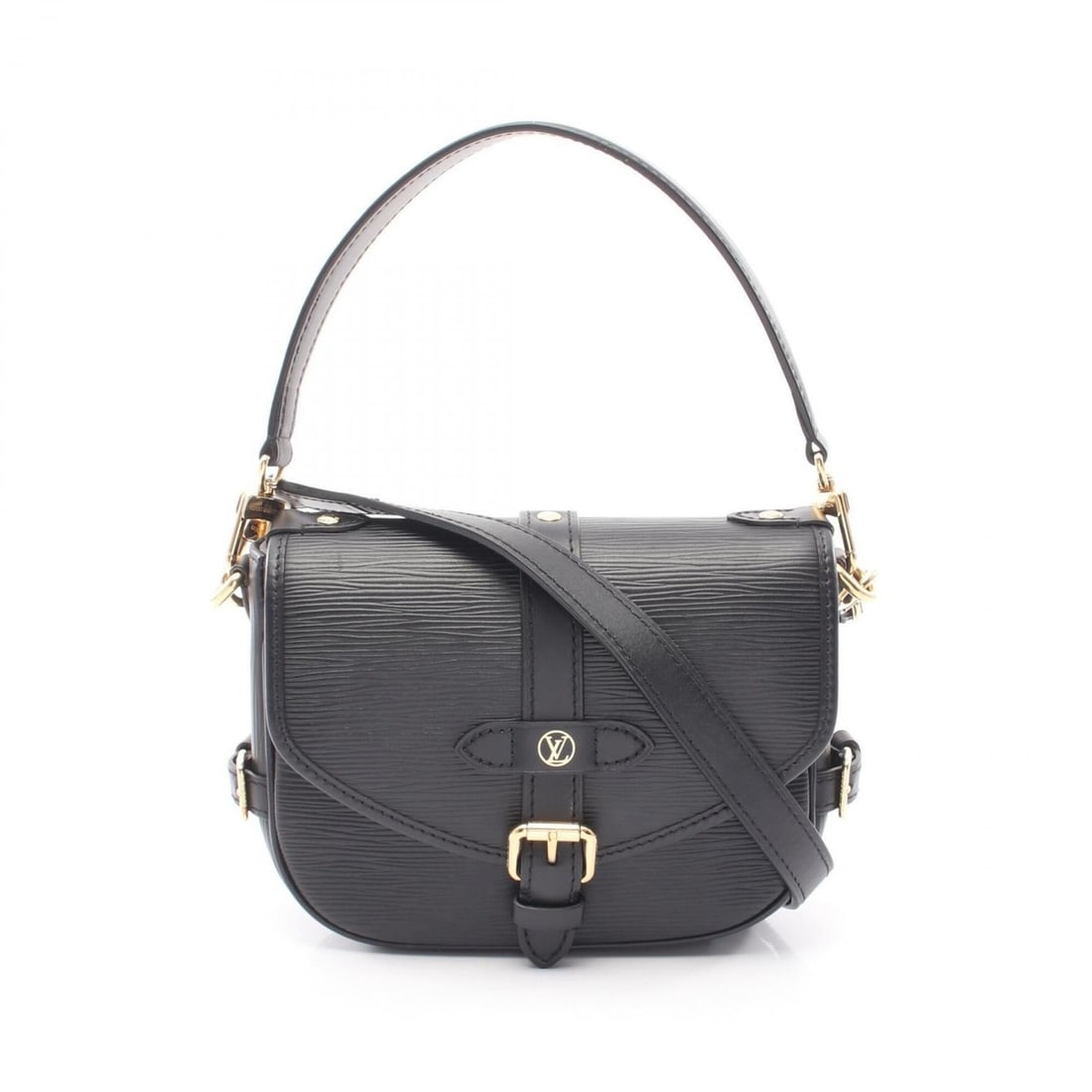 Louis Vuitton Saumur BB 2-Way Handbag, Leather, Epi Women's, Black, M23469 (1 of 7)