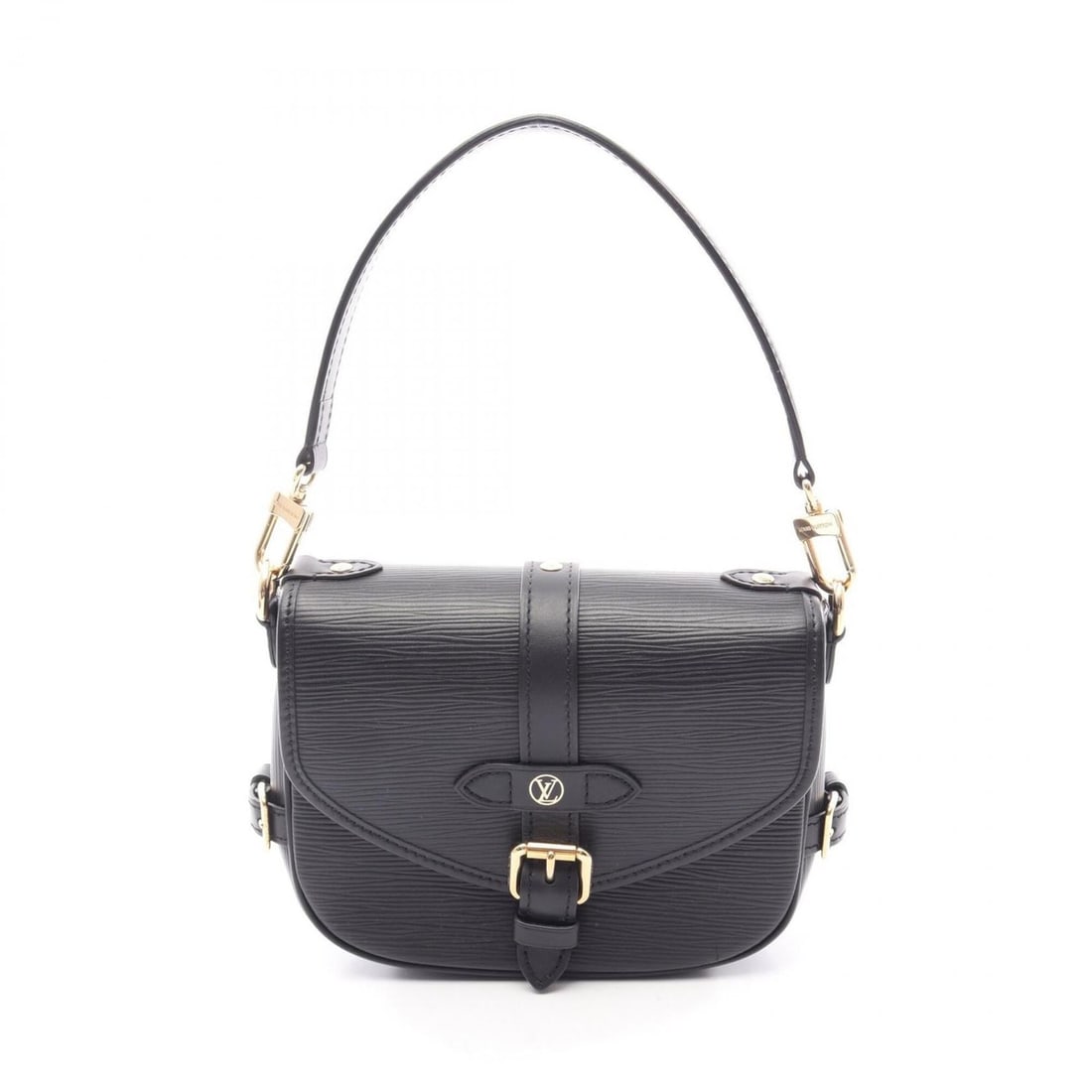 Louis Vuitton Saumur BB Epi Noir Handbag, Leather, Women's, Black, M23469 (1 of 9)