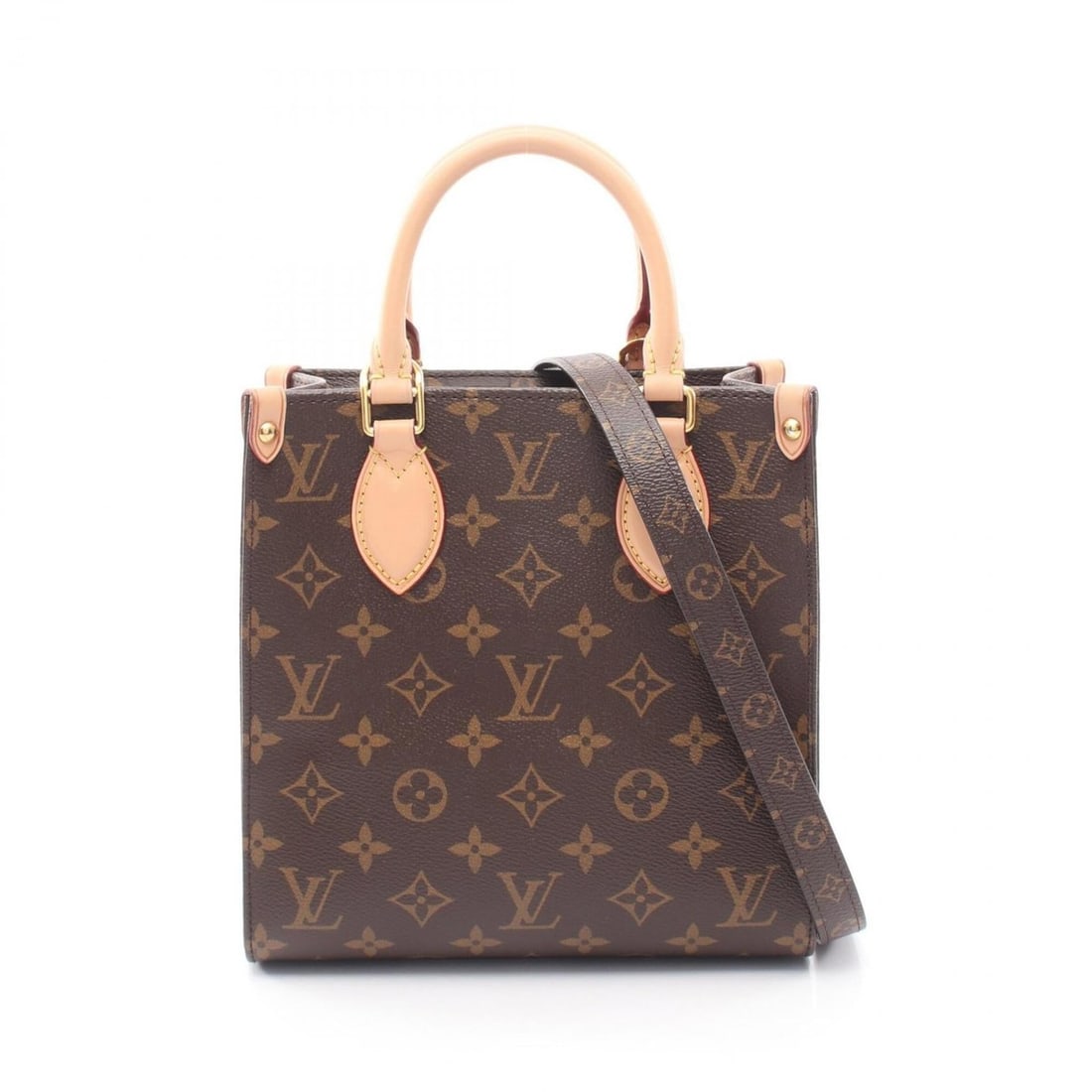 Louis Vuitton Sac Plat BB Monogram 2-Way Handbag, Coated Canvas and Leather, Pattern, Women's, (1 of 9)