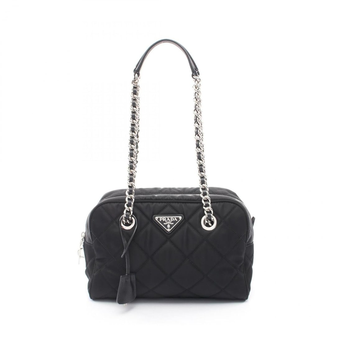 Prada TESSUTO IMPUNTU Shoulder Bag/Handbag, Nylon, Women's, Black, 1BB072 (1 of 12)