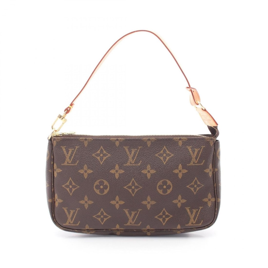 Louis Vuitton Pochette Accessoires Monogram Handbag, Coated Canvas Leather, Women's, Brown, M51980 (1 of 9)