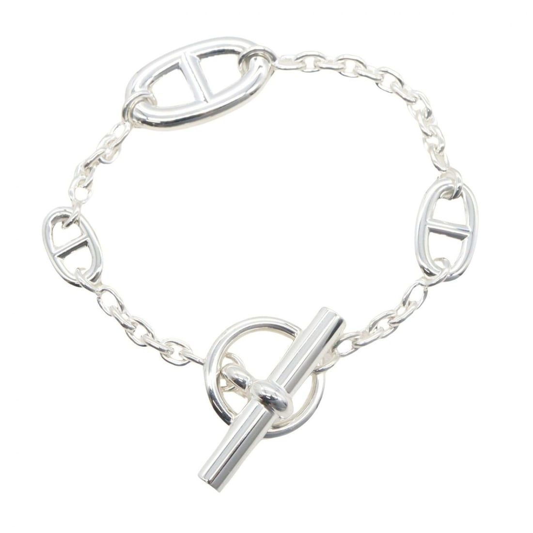 Hermes Chaine d'Ancre Farandole Bracelet, Sterling Silver 925, Women's Tone (1 of 10)