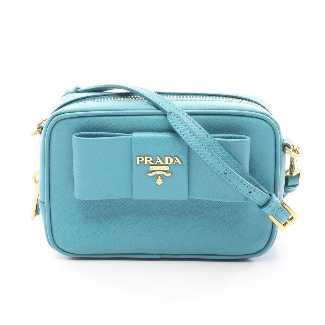 Prada Saffiano Leather Shoulder Bag/Handbag for Women, Green (1 of 10)
