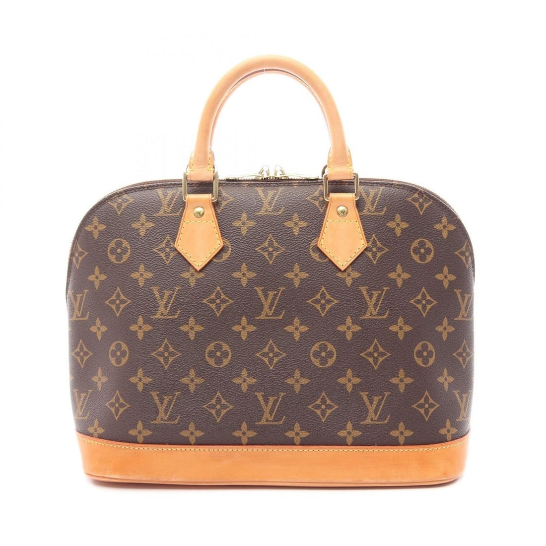 Louis Vuitton Alma PM Handbag, Coated Canvas and Leather, Monogram Pattern, Women's, Brown, M51130 (1 of 13)