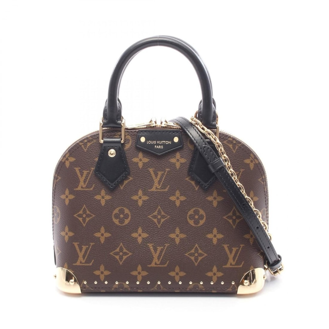 Louis Vuitton Alma Trunk BB Monogram 2-Way Handbag, Coated Canvas Leather, Women's, Brown/Black,: --- Catalog ---Category: SizeSize (HxWxD): 17.5cm x 23cm x 11cm / 6.88'' x 9.05'' x 4.33''Category: DesignType: HandbagColor: Black, Brown, MonogramGender: WomenMaterial: Monogram Category: GeneralMPN