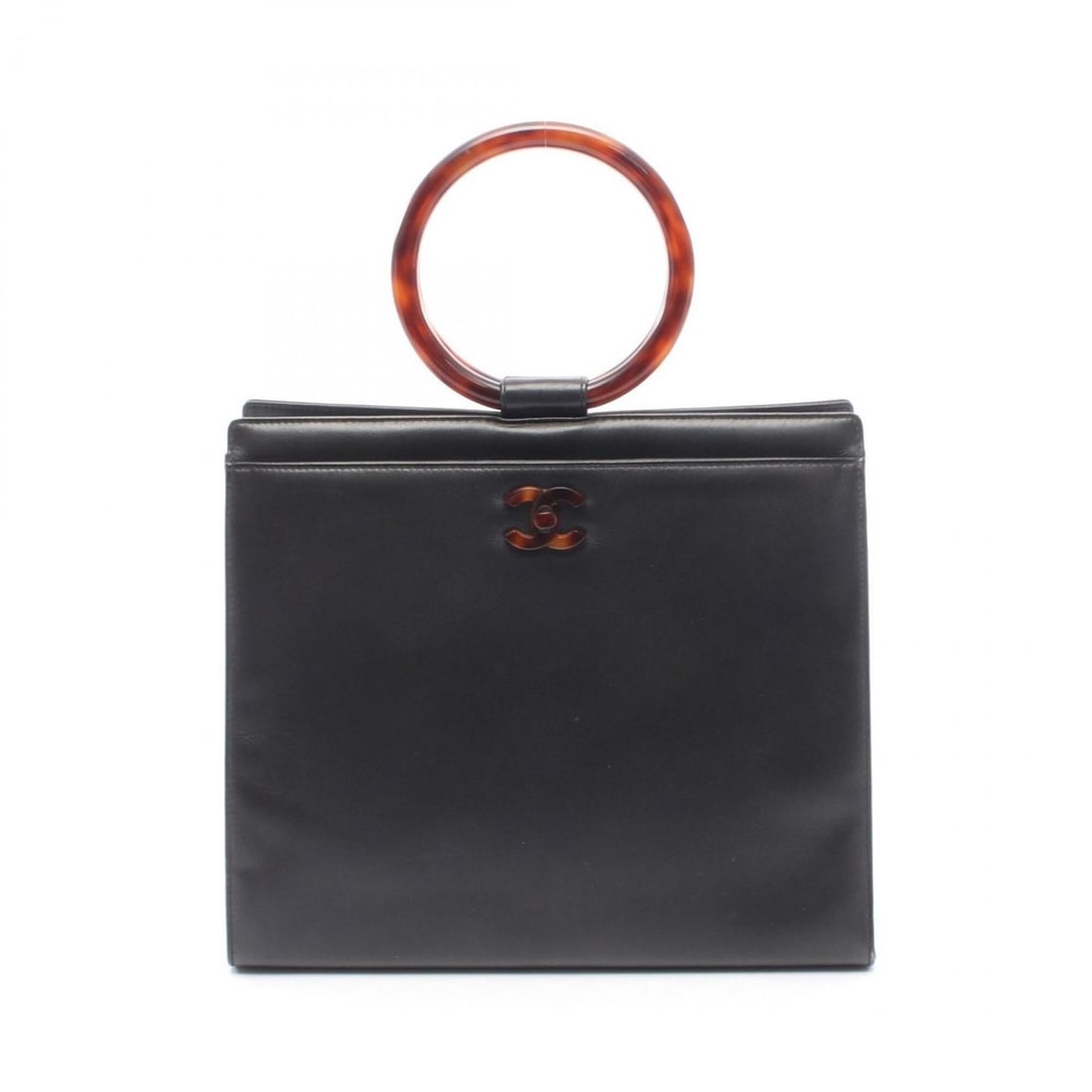 Chanel Loop Handle Handbag, Leather, Women's, Black: --- Catalog ---Category: SizeSize (HxWxD): 24cm x 28cm x 10cm / 9.44'' x 11.02'' x 3.93''Category: DesignType: HandbagColor: BlackGender: WomenMaterial: Leather Category: GeneralBrand: Chanel--- Item