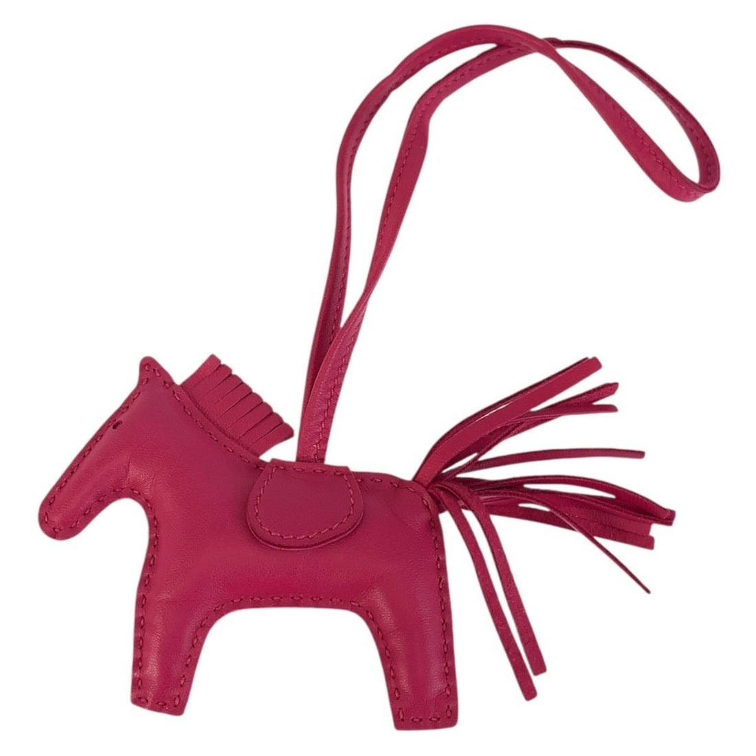 HERMES Rodeo PM Rose Mexico Pink Agneau Milo Accessory Bag Charm (Y stamp) Women's (1 of 8)