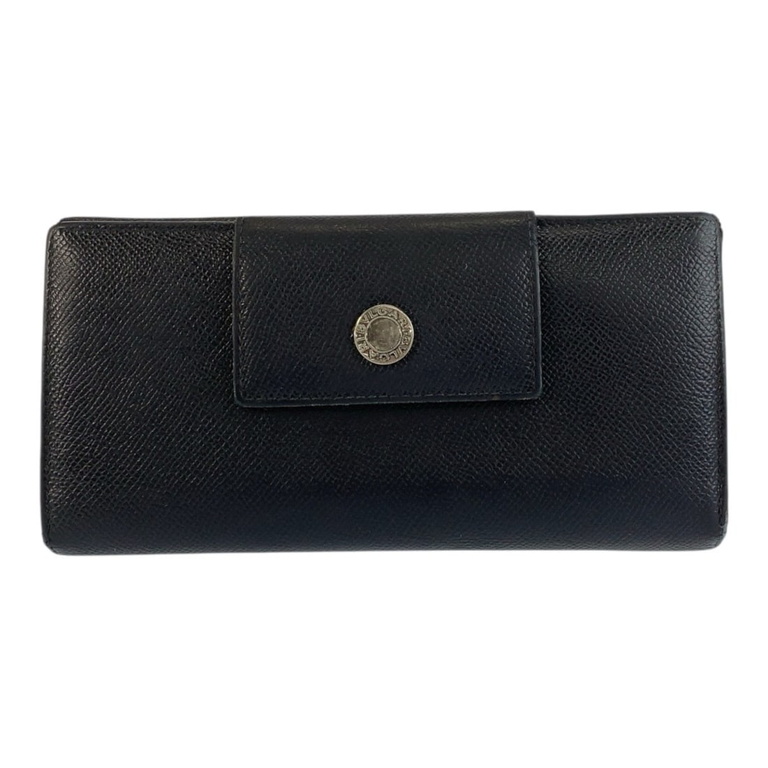 BVLGARI Classico Black Leather Long Wallet with Silver Hardware for Men: --- Catalog ---Category: SizeSize (HxWxD): 10cm x 19cm x 2cm / 3.93'' x 7.48'' x 0.78''Category: DesignType: Long wallet (bi-fold)Color: BlackGender: MenMaterial: Leather Category: GeneralBrand: Bvlga