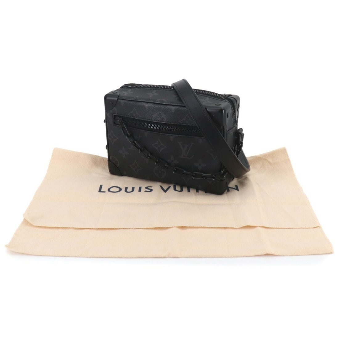 Louis Vuitton Monogram Eclipse Mini Soft Trunk Shoulder Handbag M44735 RFID