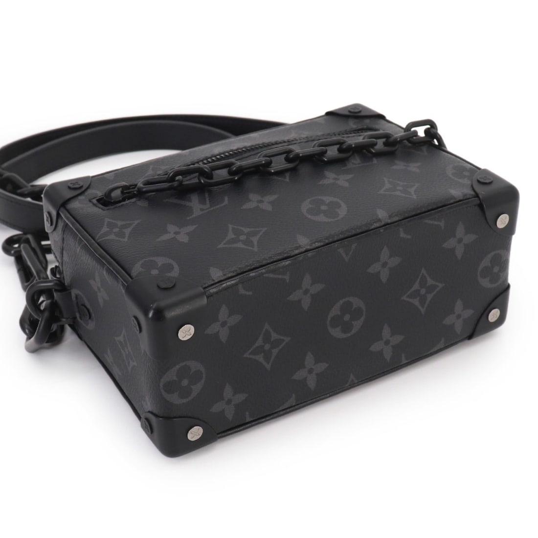 Louis Vuitton Monogram Eclipse Mini Soft Trunk Shoulder Handbag M44735 RFID - 4