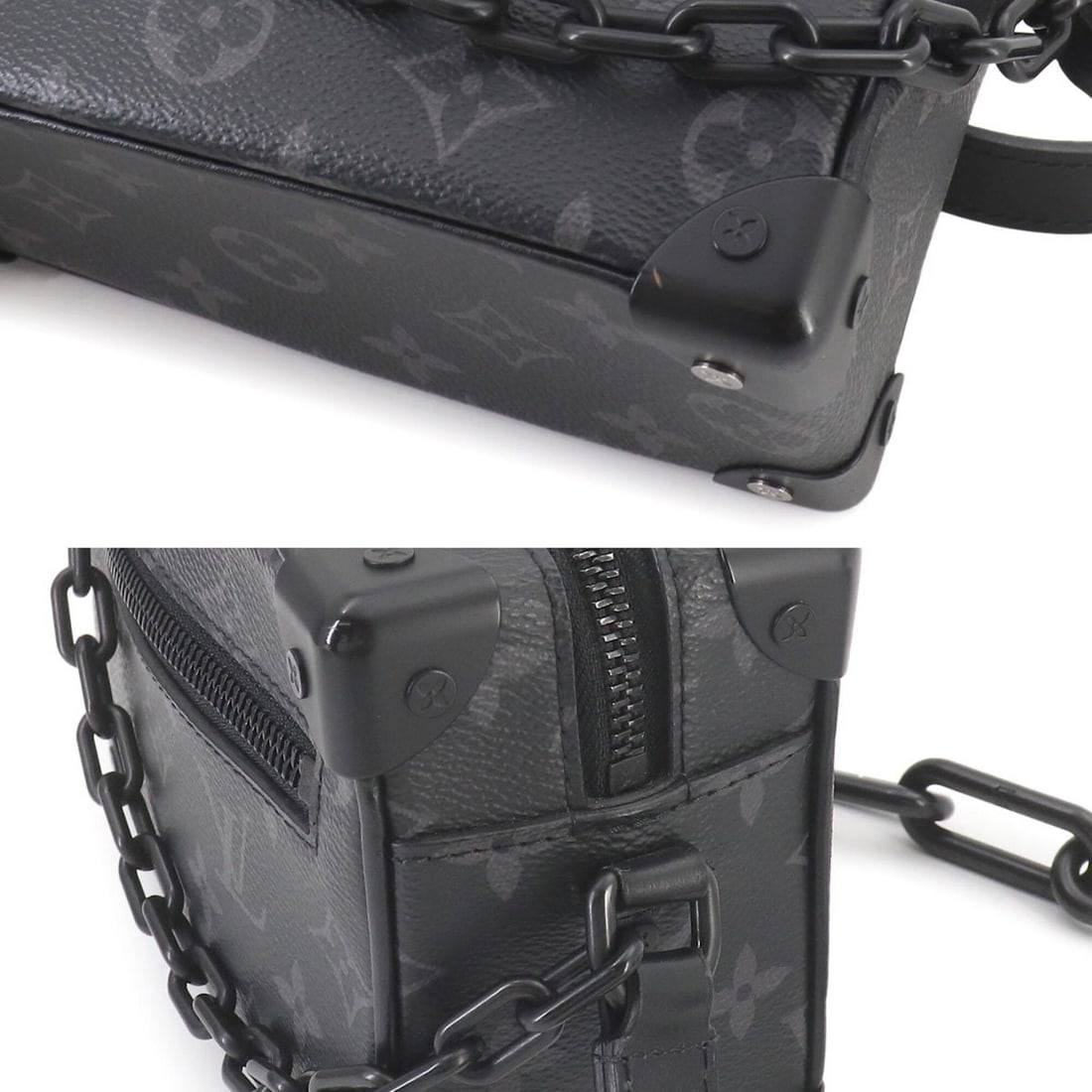 Louis Vuitton Monogram Eclipse Mini Soft Trunk Shoulder Handbag M44735 RFID - 8