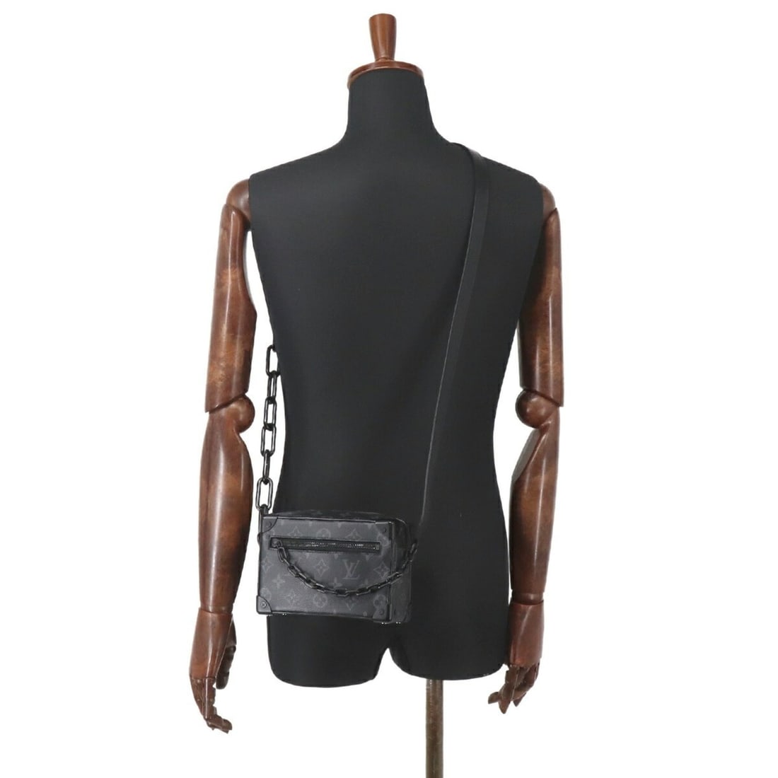 Louis Vuitton Monogram Eclipse Mini Soft Trunk Shoulder Handbag M44735 RFID - 9