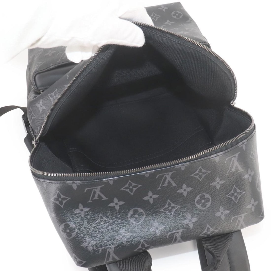 Louis Vuitton Monogram Eclipse Backpack, Black, M43186, Silver Hardware, Discovery Backpack - 4