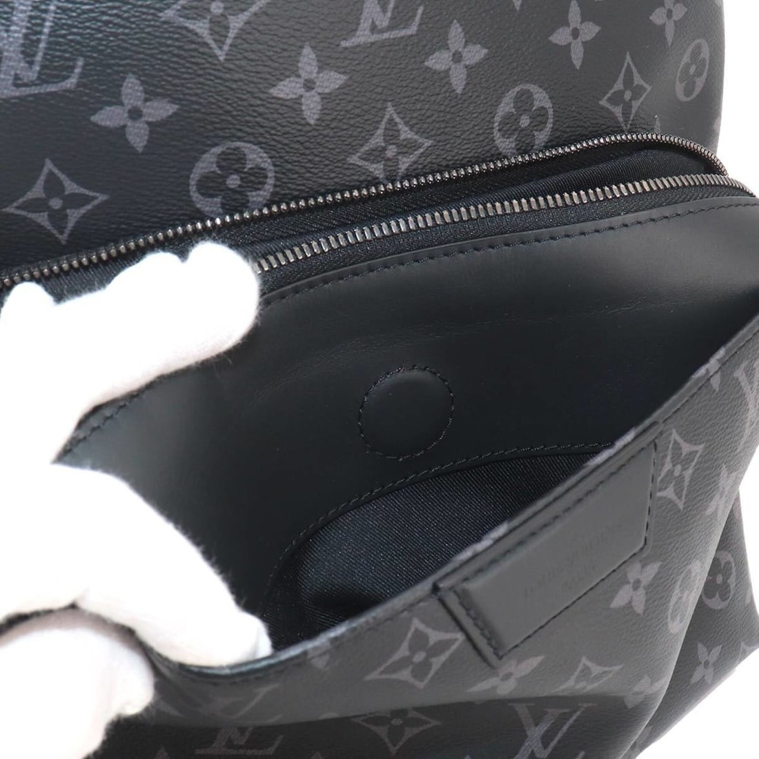 Louis Vuitton Monogram Eclipse Backpack, Black, M43186, Silver Hardware, Discovery Backpack - 6