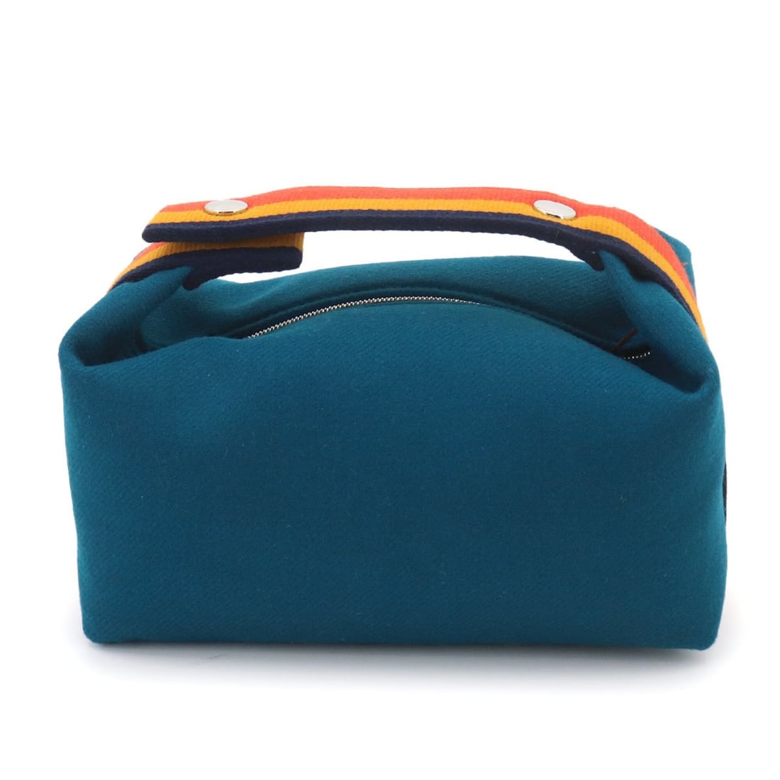 Hermes Bride a Brac PM Rocabar Handbag, Wool, Blue Paon, Silver Hardware, Pouch (1 of 10)