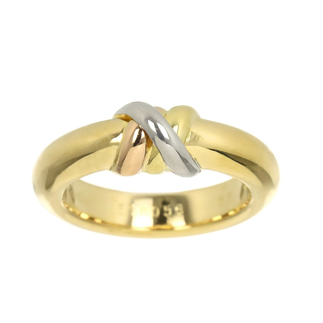 Cartier Thread #52 Ring, 18K Yellow Gold, White Pink Three-Color 750 Ring (1 of 9)