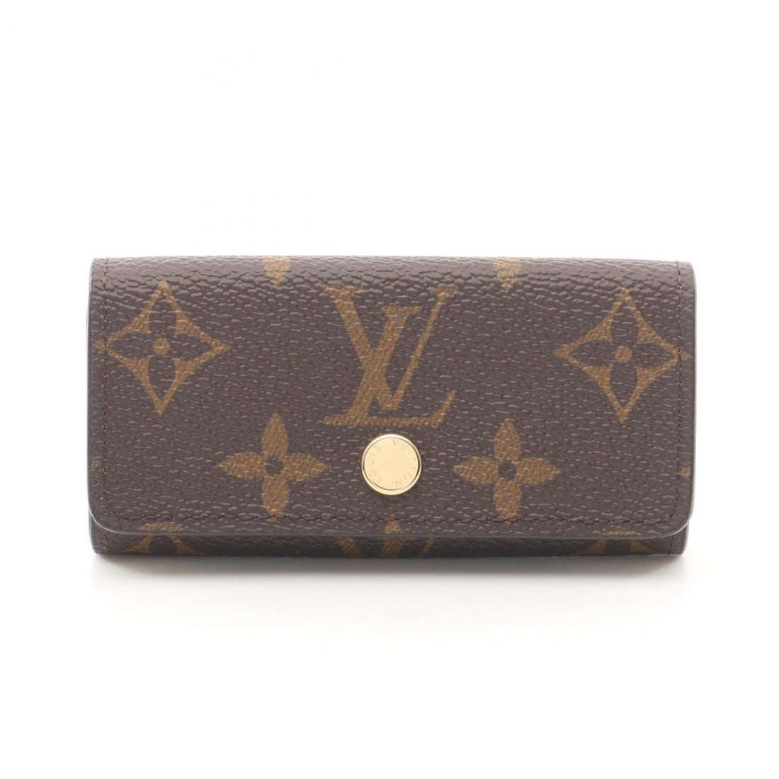 Louis Vuitton Multicles 4 Monogram Citrus 4-ring Key Case Accessory for Women, Brown/Yellow, M28301 (1 of 9)