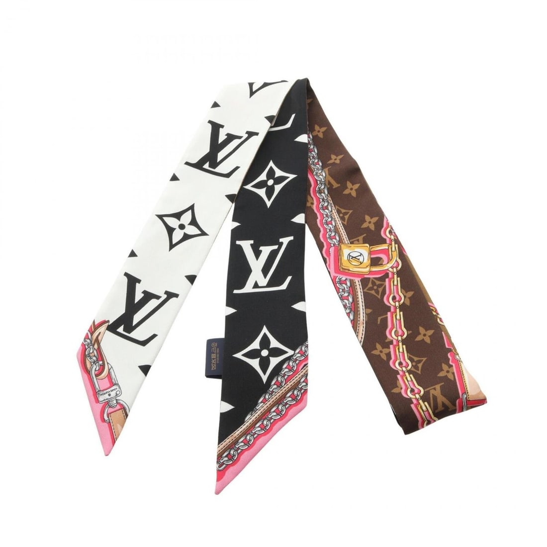 Louis Vuitton Bandeau BB Ultimate Noir Scarf/Muffler, Silk, Women's, Black/Brown/Multicolor, M76676: --- Catalog ---Category: SizeSize (LxW): 1.17m x 5cm / 46.06'' x 1.96''Category: DesignType: ScarfColor: Black, Brown, Multi-colorGender: WomenMaterial: Silk Category: GeneralMPN: M76676Brand: Louis V