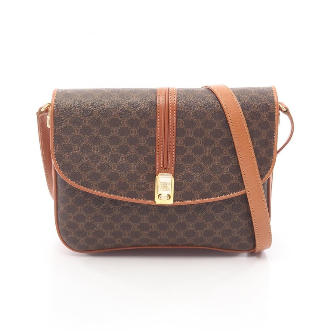 Celine Macadam Shoulder Bag/Handbag, Coated Canvas and Leather, Women's, Brown (1 of 9)