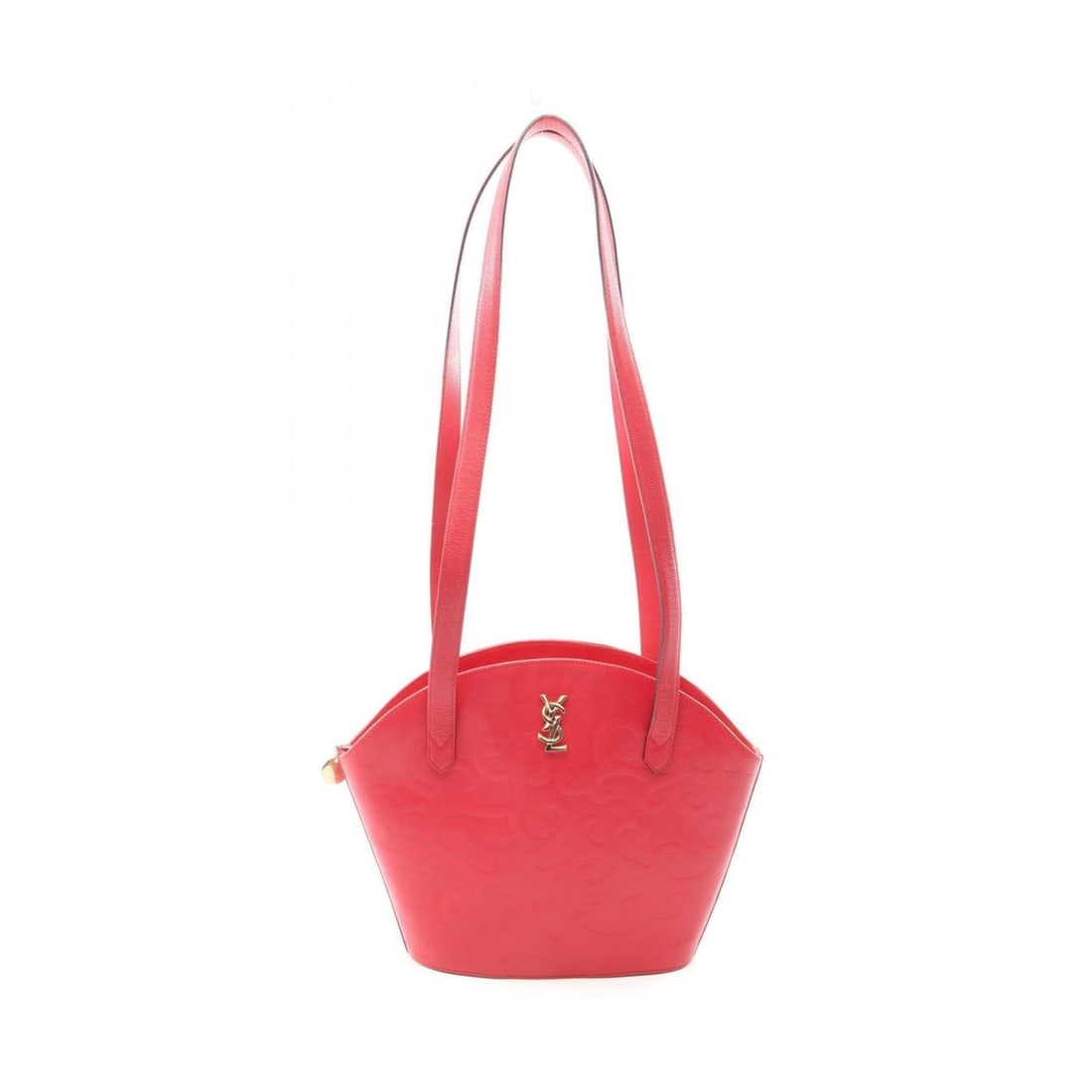 Yves Saint Laurent YVES SAINT LAURENT Arabesque Pattern Shoulder Bag Handbag Leather Women's Red (1 of 15)