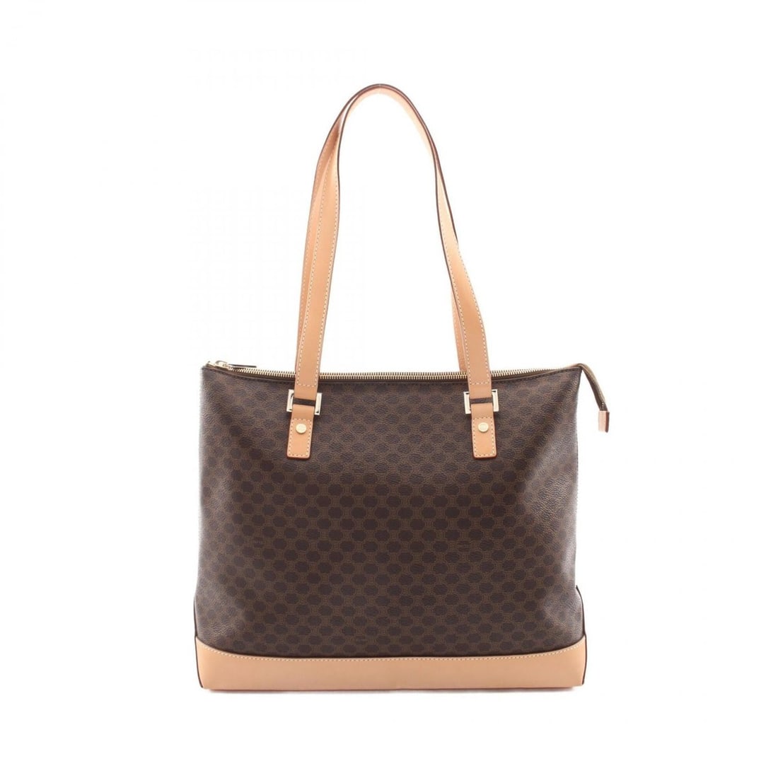 Celine Macadam Tote Bag Handbag, Coated Canvas Leather, Women's, Brown (1 of 17)