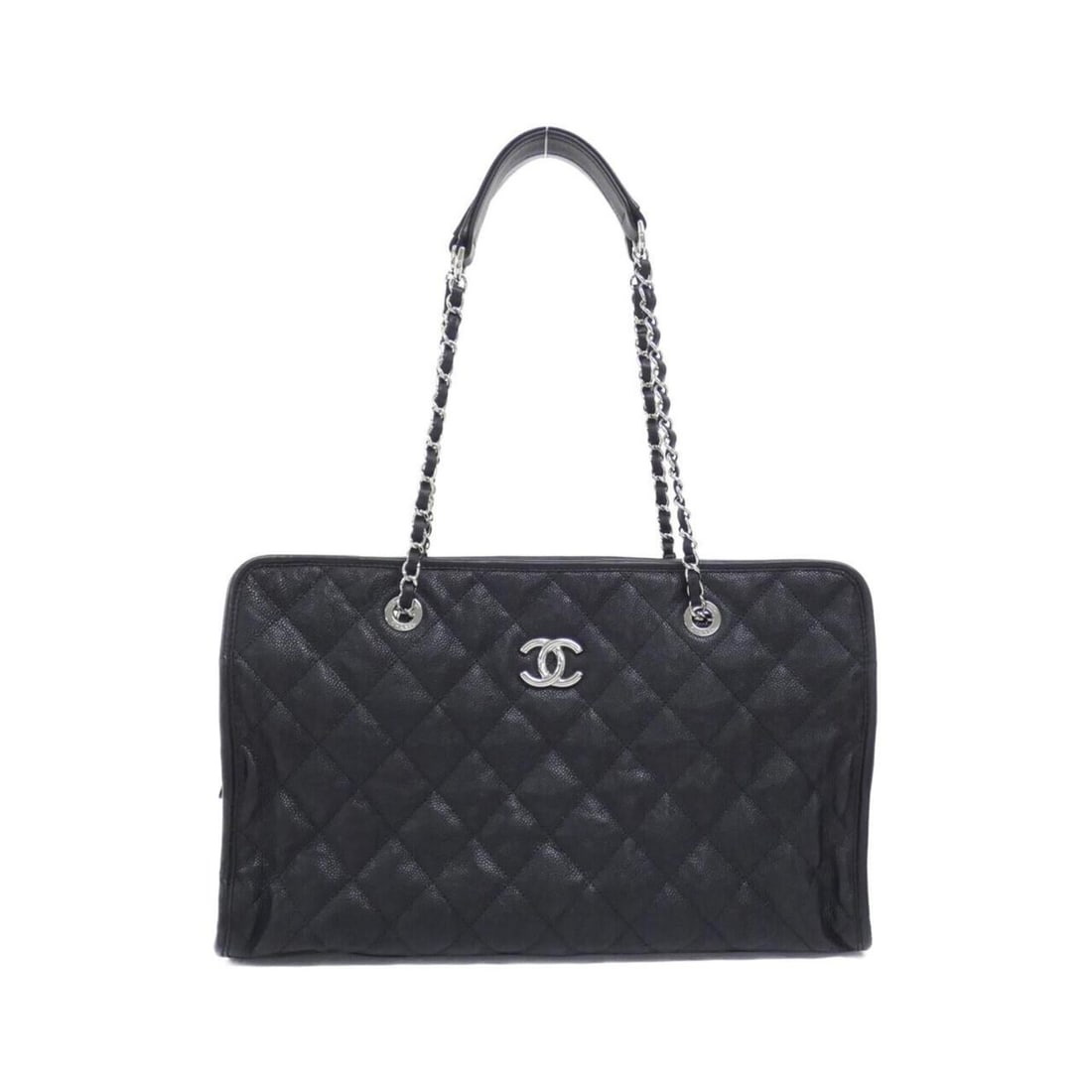 Chanel French Riviera Line 66806 Shoulder Bag: --- Catalog ---Category: SizeSize (HxWxD): 24cm x 38cm x 12cm / 9.44'' x 14.96'' x 4.72''Category: DesignType: Shoulder bagColor: BlackGender: WomenMaterial: Grained Calfskin Category: GeneralMPN: 668