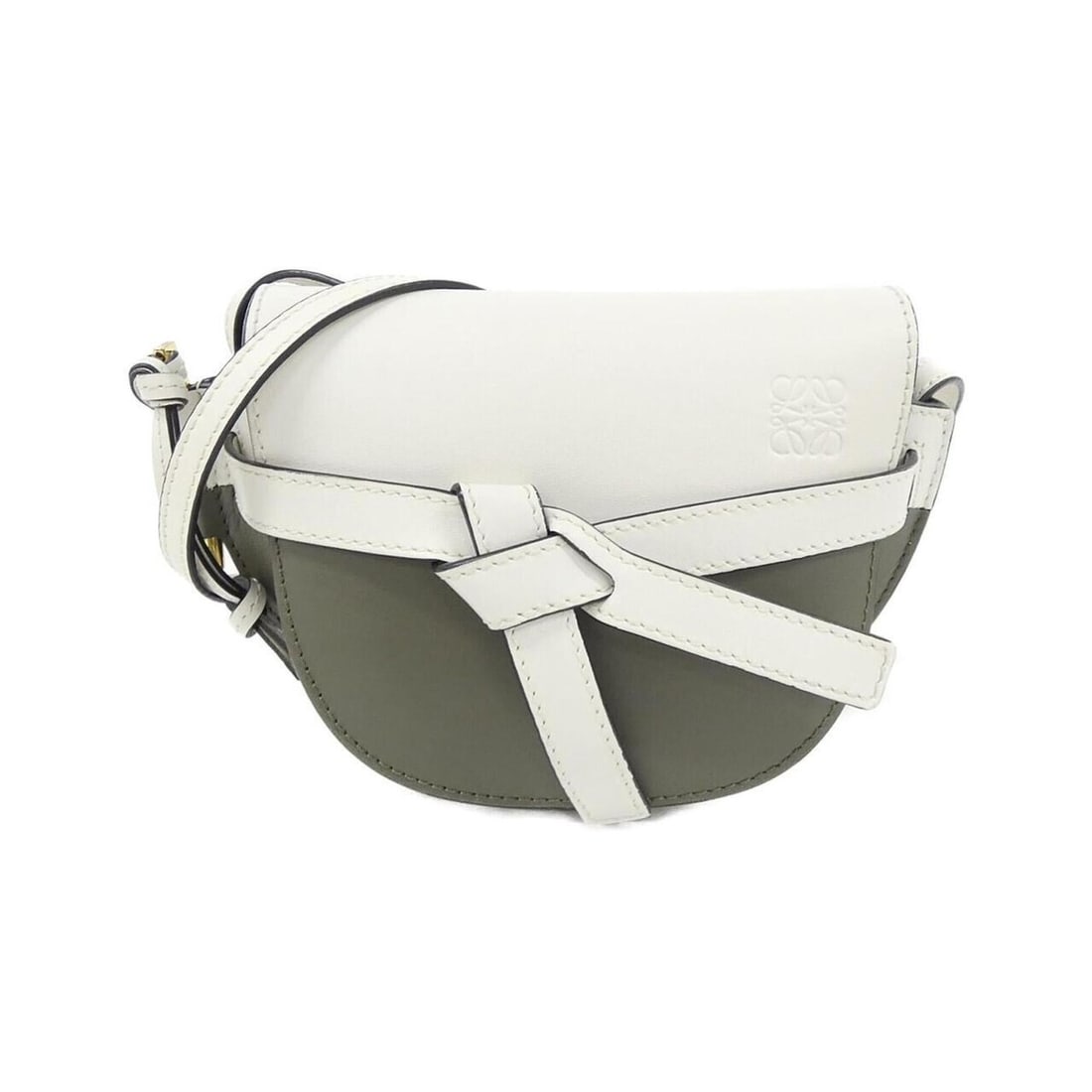 Loewe Gate Mini 331 54 U62 Handbag: --- Catalog ---Category: SizeSize (HxWxD): 12cm x 15cm x 8cm / 4.72'' x 5.9'' x 3.14''Category: DesignType: HandbagColor: Dark greenGender: WomenMaterial: Leather Leather/Fur Type: CalfskinCategory: